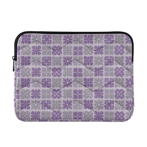 Custom Purple Hawaiian Palaka Quilt Print <b>Computer</b> Messenger Laptop Briefcase <b>Accessories</b> Grid Protective Case Laptop Sleeve - Product Image 1