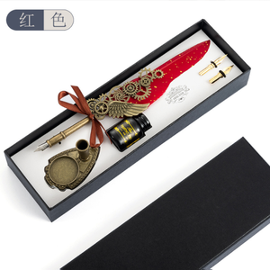 Juego de Pluma de Caligrafía Vintage 2026 con Pluma de Pluma de Ganso, Mango de Diseño, Punta 2/5, Tinta para Escribir, Juego de Pluma Estilográfica, Regalo de Cumpleaños - Product Image 4