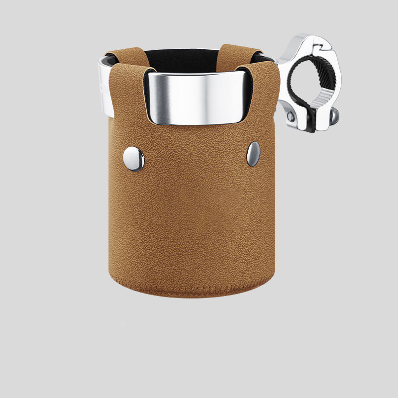 Silver cup holder + light coffee-colored mesh surface