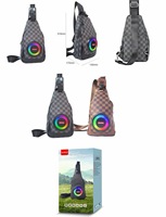 Speaker Nirkabel Model Ransel dengan Layar Tampilan Cahaya RGB Gradasi, Audio Portabel untuk Hiburan Luar Ruangan dan Rumah