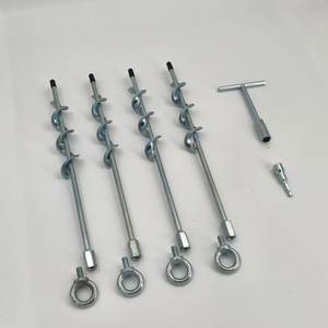 Anclajes de Suelo Helix, Estacas de Acero Galvanizado Resistentes, para Fijar Trampolines, Carpas, Cobertizos y Embarcaciones - Product Image 3