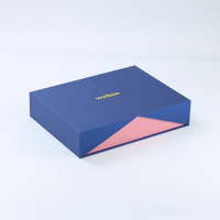 Boîte cadeau cosmétique de luxe à 2 portes, en carton rigide, pour expédition plate, en matériaux recyclés, forme personnalisée, avec insert en éponge et gaufrage