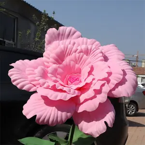 Foam Flowers Large Rose Peony Flower Wedding Decoration Pink PE EVA Giant Flower