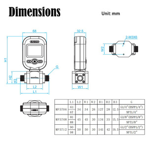 Medidor de Flujo de Gas Térmico Digital de Acero Inoxidable <span class=keywords><strong>Carmen</strong></span> Flowmeter MF5712/MF5706/MF5708 20SLPM/100SLPM/250SLPM - Product Image 6