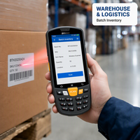 Escáner de Código de Barras PDA con Android 12 para Gestión de Inventario de Almacén, Pantalla Táctil Resistente de 4 Pulgadas con Certificación IP65