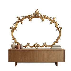 Traditional Wholesale Teakwood Panel Durable <b>Lightweight</b> Handmade Indian Design Decorative <b>Wall</b> <b>Mirrors</b> Bedroom Living Room - Product Image 6