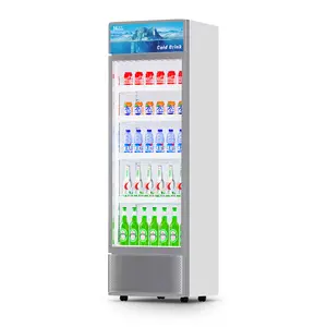 MUXUE Economic Single Glass Beverage Display Fridge Display Refrigerator Vertical Display Freezer Direct Cooling