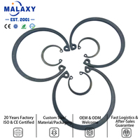Malaxy OEM ODM Service 65Mn GB893 C Shape Snap Ring Black Oxide Retaining Ring for Bore 8-240mm Internal Snap Ring