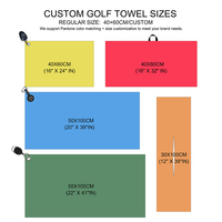Serviette de golf personnalisable à double usage pour conditions humides/sèches, serviette de golf en microfibre, serviette de sport pour parcours de golf