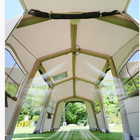 Tente tunnel gonflable de camping KZ SD1, type extensible quatre saisons, 12,24 mètres carrés, matériau OXFORD, monocouche, imperméable, 6-8 personnes