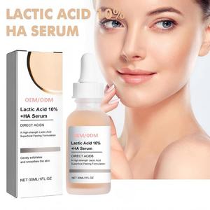 Suero Facial OEM/ODM Exfoliante e Iluminador con Ácido Láctico al <span class=keywords><strong>10</strong></span>% y Ácido Hialurónico, Hidratante de Uso Doméstico Antiarrugas - Product Image 2