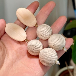 Boucles d'oreilles pendantes en bois avec perles d'imitation, style bohème, pour femme, tendance soirée, nouvelle collection 2025 - Product Image 3