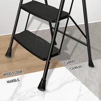 Échelle pliable en acier à 3 marches DELILADDER, outils de sécurité pour la cuisine