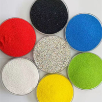 Peinture de sol autolissante en résine époxy avec granulats de sable coloré pour garage et extérieur