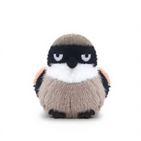 Peluche Mignonne de Faucon Brun, Adorable Oiseau en Peluche, Coussin de Sommeil, Petite Poupée en Tissu Remplie de Coton PP, Cadeau pour Filles