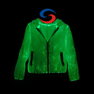 Glow in Dark Party Jacket - <strong>LED</strong> Fiber Optic Hoodie for <strong>Men</strong>/Women - USB Rechargeable - Product Image 6