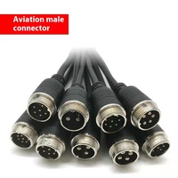 Connecteur mâle femelle M16 Aviation 1M câble Audio vidéo étanche personnalisé pour la surveillance de voiture ligne de queue GX16 pour l'automobile