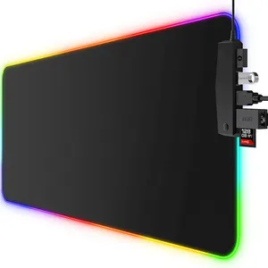 RGB Gaming Mouse Pad 14 Lighting Modes usb hub 4 port Mousepad custom printing