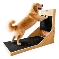 Planche à gratter en bois naturel en forme de L pour chiens et chats, pour l'entretien des griffes des pattes avant et arrière