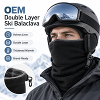 Cagoule polaire double couche personnalisée coupe-vent pour le ski et le cyclisme en hiver, doublure de casque pour le développement de collections de marques
