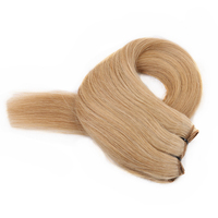 Harmony 100% cuticule alignée trame de cheveux vierges naturelle droite soyeuse droite Style de vague non-clips fait à la machine Remy cheveux