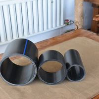 Tuyau d'alimentation en eau en polyéthylène haute densité (HDPE) durable, résistant à la chaleur, écologique, flexible, en PE, noir, en plastique, CE/ISO