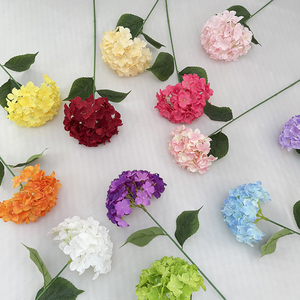 手工触摸绣球花人造花大尺寸绣球花人造婚礼白色绿色绣球花 - Product Image 2