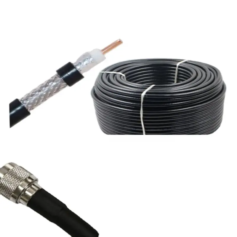 Düşük kayıp lmr240 lmr400 rg213 rg214 rf besleyici koaksiyel kablolar rf kablo koaksiyel iletişim kabloları konnektörü ile