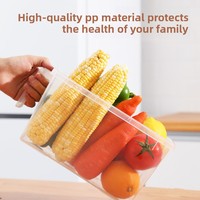 Boîte de rangement hermétique pour réfrigérateur, avec poignée, pour la fraîcheur des aliments, 4L 5L, grande capacité, pour fruits et légumes, design simple