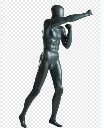 Заводская цена, мужской спортивный манекен для мышц, матовый черный манекен для всего тела из стекловолокна