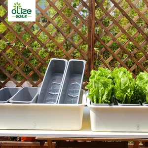 Oliz Plastic Bloempotten Huis Tuin Groente Self Watering Pot Voor Kamerplanten