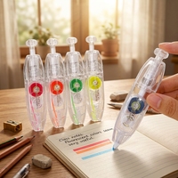 Ruban correcteur surligneur à pression, rechargeable, marqueur d'origine, longueur 6m, largeur 5mm, usage scolaire/bureau, 5 couleurs en stock
