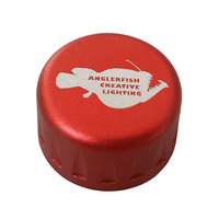 Tapa de Aluminio Roja Mecanizada por CNC con Diseño de Logotipo Personalizado, Piezas Mecanizadas por CNC OEM, Pieza de Torneado y Fresado de Precisión No Estándar