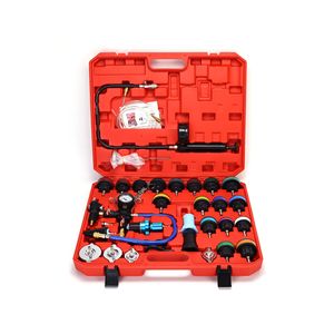 Kit de 34 piezas para pruebas de presión del radiador del coche con manómetro y herramientas para el sistema de refrigeración para mantenimiento automotriz - Product Image 1