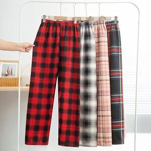 <span class=keywords><strong>Pantaloni</strong></span> dritti Casual da <span class=keywords><strong>donna</strong></span> <span class=keywords><strong>pantaloni</strong></span> lunghi a quadri a <span class=keywords><strong>vita</strong></span> <span class=keywords><strong>alta</strong></span> <span class=keywords><strong>pantaloni</strong></span> caldi in pile spesso da <span class=keywords><strong>donna</strong></span> - Product Image 2