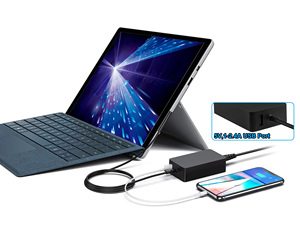 <span class=keywords><strong>Chargeur</strong></span> <span class=keywords><strong>Surface</strong></span> <span class=keywords><strong>Go</strong></span> 24W, adaptateur secteur 15V 1.6A pour <span class=keywords><strong>Surface</strong></span> <span class=keywords><strong>Go</strong></span> Pro 4/<span class=keywords><strong>3</strong></span> avec fonction OVP et PD <span class=keywords><strong>3</strong></span>.0, alimentation AC pour Core M3 - Product Image 4