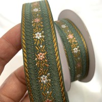 Cinta Jacquard Bordada Estilo Chino - Cinta Decorativa Tejida para Ropa Étnica y Manualidades