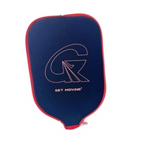 Lansda Noir Néoprène Pickleball Paddle Cover Durable Racket Bag Accessoire