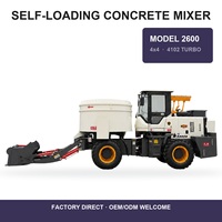 Camion malaxeur à béton autochargeur 8 mètres cubes, mini mobile avec moteur diesel, qualité professionnelle pour la construction de ponts, vente chaude