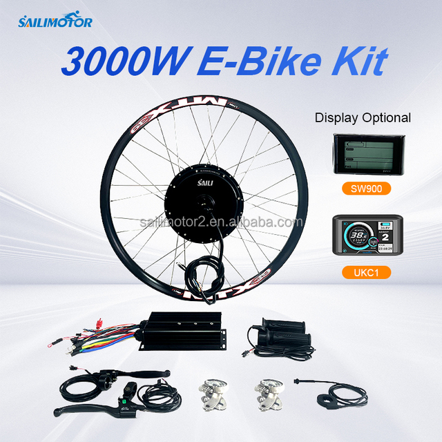 Sailimotor 3000W Electric Conversion Kit UKC1 SW900 72V 20-29 Inch Wheel Ebike Conversion Kit 135-150mm Dropout Optional Battery