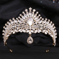 Diadème en cristal de mariée en argent personnalisé gratuit or AB mariage reconstitution historique couronne gagnant dame filles reine couronne diadèmes