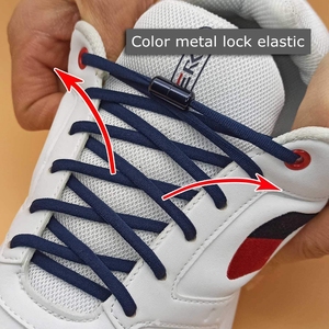 Tali Sepatu Tanpa Dasi 21 Warna Tali Sepatu Elastis Kunci Logam Warna Bulat Tali Sepatu untuk Anak-anak dan Dewasa Tali Sepatu Kunci Cepat - Product Image 2