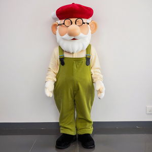 Shengye Fabricante Personalizado Viejo <span class=keywords><strong>Abuelo</strong></span> Efecto de caminar Traje de Mascota de dibujos animados Traje de personaje de impresión dibujado a mano - Product Image 1