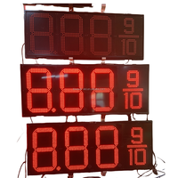 Señales de precio de Gas LED 888910 de 24 pulgadas, 7 segmentos, IP65, uso en exteriores, precio de Gas Led, señal Digital, señales de precio de gasolinera
