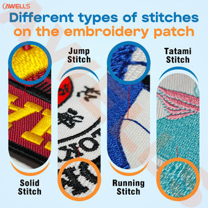 Patch brodé AWELLS élégant en forme de <span class=keywords><strong>R</strong></span>, décoration vestimentaire, motif distinctif, matériau de qualité, article de style tendance - Product Image 4