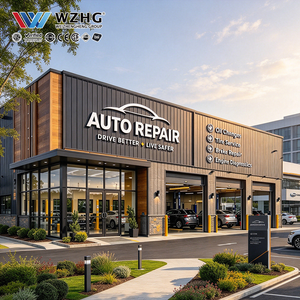 Instalación de Reparación Automotriz Personalizada de Metal con Sala de Exhibición, Área de Mantenimiento, Entrepiso y Recepción para Propietarios de Franquicias - Product Image 1