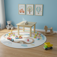 Ensemble bureau et chaise ergonomiques en bois massif pour élèves de maternelle, petit bureau d'étude carré contemporain pour la maison et le bureau