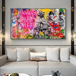 Pop Art Banksy Photos Art Prints <span class=keywords><strong>Graffiti</strong></span> <span class=keywords><strong>Toile</strong></span> - Product Image 1