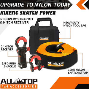 Schwerlast-Schleppband Recovery-Schleppband-Kit 100 % Nylon und 22 % Verlängerung Schleppband Ringfesseln Aufbewahrungsbeutel - Product Image 3