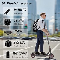 Scooter Eléctrico Inteligente YUNQI U1 sin Escobillas, 350W, 8.5 Pulgadas, Plegable, Impermeable, 120kg, Navegación GPS, Aleación de Aluminio
